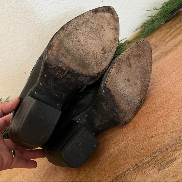 Frye Sacha Moto Shootie Black
Leather Ankle Boots Size 6.5 B - Picture 10 of 14